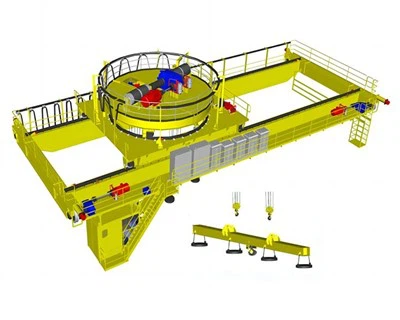 Oberer rotierender elektromagnetischer Brückenkran
